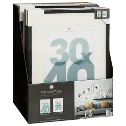 Cadre photo Manu - bois et verre - noir - 30x40 cm - Atmosphera