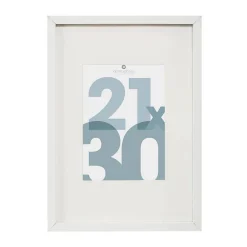 Cadre photo Manu - bois et verre - blanc - 21x30 cm - Atmosphera