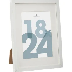 Cadre photo Manu - bois et verre - blanc - 18x24 cm - Atmosphera