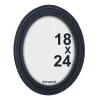Cadre photo ovale noir 18 x 25 cm Ornami