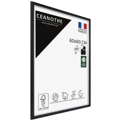Cadre photo pandore noir argent 60x80 cm Fabriqué en France