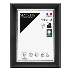 Cadre photo pandore noir argent 13x18 cm Fabriqué en France