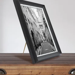 Cadre photo pandore noir argent 18x24 cm Fabriqué en France