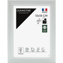 Cadre photo perle gris clair 13x18 cm Fabriqué en France