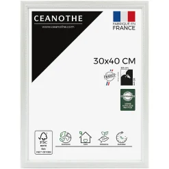 Cadre photo perle gris clair 30x40 cm Fabriqué en France