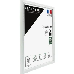 Cadre photo perle gris clair 30x40 cm Fabriqué en France