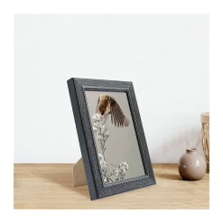 Cadre photo perle noir 10x15 cm Fabriqué en France