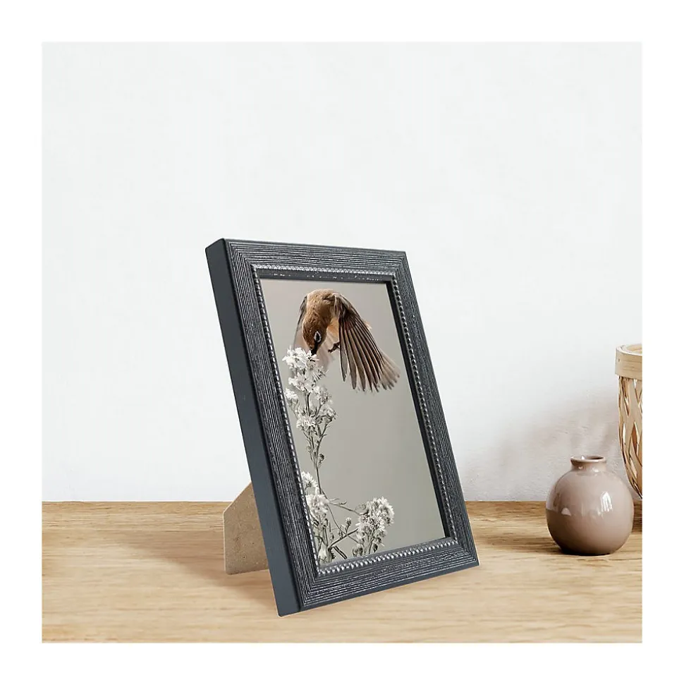 Cadre photo perle noir 10x15 cm Fabriqué en France