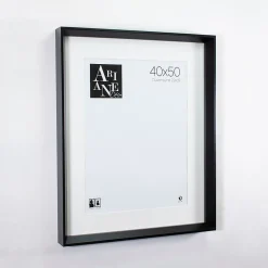 Cadre photo Roma style contemporain design noir l.40xH.50cm