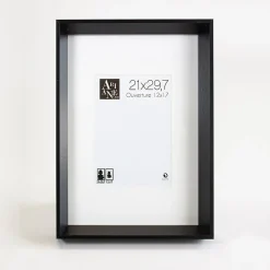 Cadre photo Roma style contemporain design noir l.21xH.29,7cm