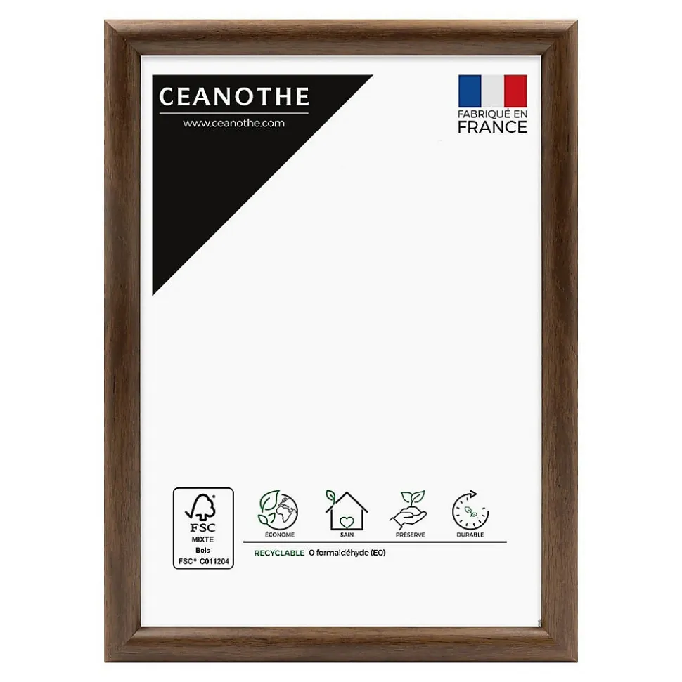 Cadre photo shelter ébène 10x15 cm Fabriqué en France