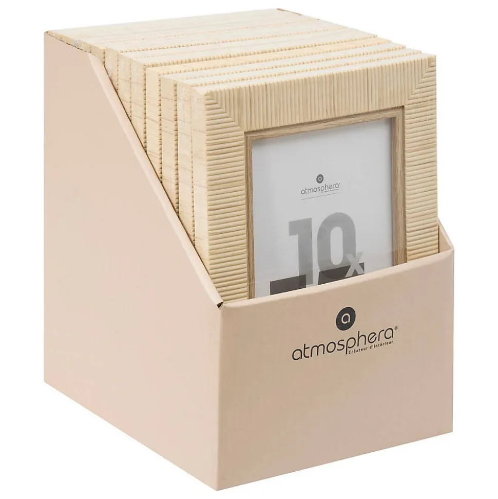 Cadre photo Théa beige 10x15cm - Atmosphera