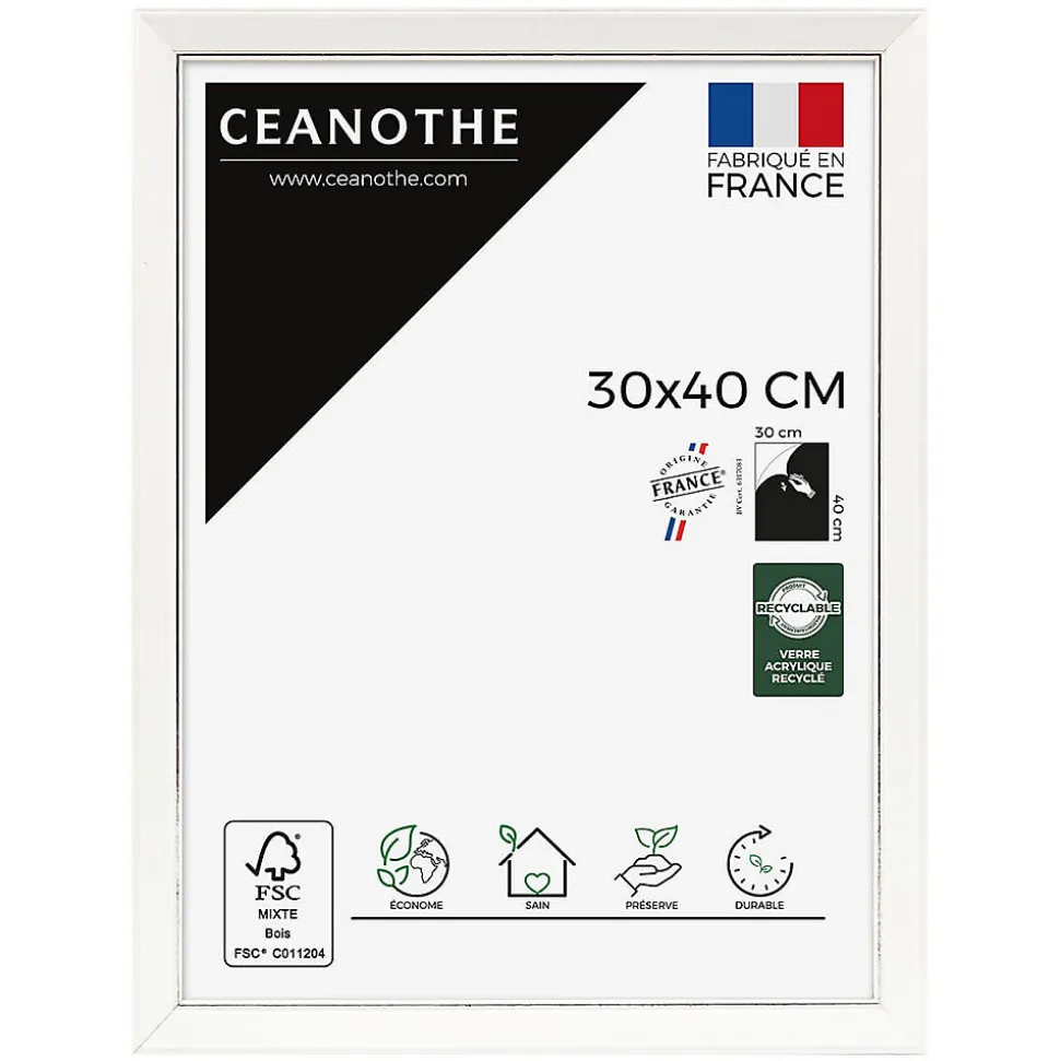 Cadre photo vittoria blanc 30x40 cm Fabriqué en France