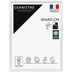 Cadre photo vittoria blanc 60x80 cm Fabriqué en France