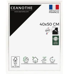 Cadre photo vittoria blanc 40x50 cm Fabriqué en France