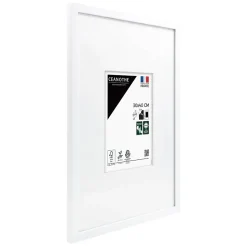 Cadre photo wild blanc 50x70 cm avec passe-partout 30x40 cm Fabriqué en France