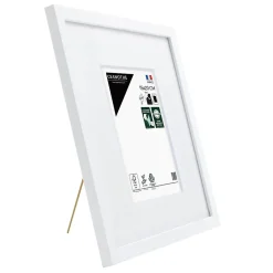 Cadre photo wild blanc 18x24 cm avec passe-partout 10x15 cm Fabriqué en France