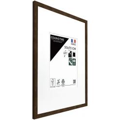 Cadre photo wild ébène 50x70 cm avec passe-partout 30x40 cm Fabriqué en France