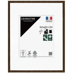 Cadre photo wild ébène 60x80 cm avec passe-partout 40x50 cm Fabriqué en France