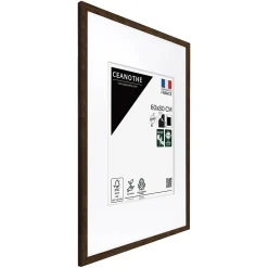 Cadre photo wild ébène 60x80 cm avec passe-partout 40x50 cm Fabriqué en France