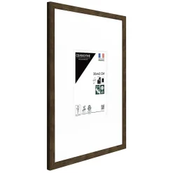 Cadre photo wild ébène 30x40 cm avec passe-partout 15x20 cm Fabriqué en France