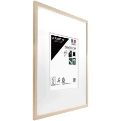 Cadre photo wild brut 50x70 cm avec passe-partout 30x40 cm Fabriqué en France