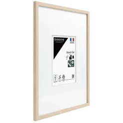 Cadre photo wild brut 30x40 cm avec passe-partout 15x20 cm Fabriqué en France
