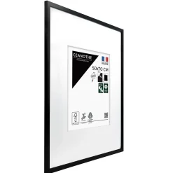 Cadre photo wild noir 50x70 cm avec passe-partout 30x40 cm Fabriqué en France
