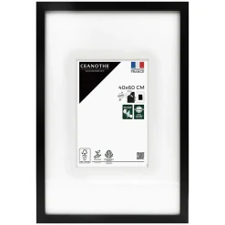 Cadre photo wild noir 40x60 cm avec passe-partout 20x30 cm Fabriqué en France