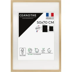 Cadre photo 50x70 cm milan brut avec passe-partout 40x50 cm Fabriqué en France
