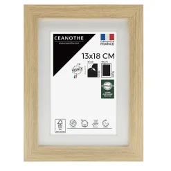 Cadre photo 13x18 cm milan brut avec passe-partout 10x15 cm Fabriqué en France