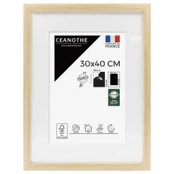 Cadre photo 30x40 cm milan brut avec passe-partout 20x30 cm Fabriqué en France
