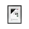 Cadre photo 30x40 cm milan noir avec passe-partout 20x30 cm Fabriqué en France