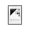 Cadre photo 50x70 cm milan noir avec passe-partout 40x50 cm Fabriqué en France