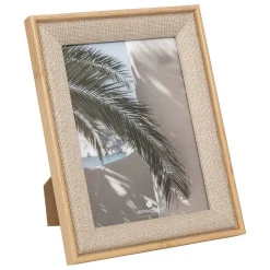 Cadre photo Zera tissu beige 13x18cm - Atmosphera