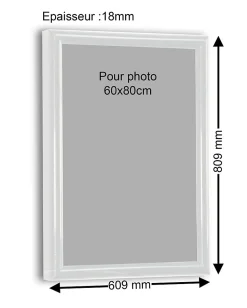 Cadre plastique gallery Ariane Home blanc l.60 x H.80 cm