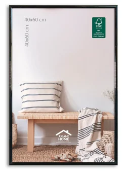 Cadre plastique gallery Ariane Home noir l.40 x H.60 cm