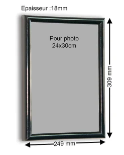 Cadre plastique gallery Ariane Home noir l.24 x H.30 cm