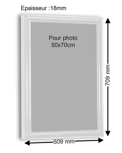 Cadre plastique gallery Ariane Home blanc l.50 x H.70 cm