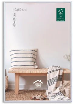 Cadre plastique gallery Ariane Home blanc l.40 x H.60 cm