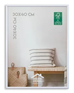 Cadre plastique gallery Ariane Home blanc l.30 x H.40 cm