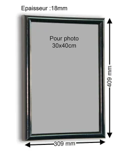 Cadre plastique gallery Ariane Home noir l.30 x H.40 cm