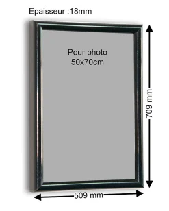 Cadre plastique gallery Ariane Home noir l.50 x H.70 cm
