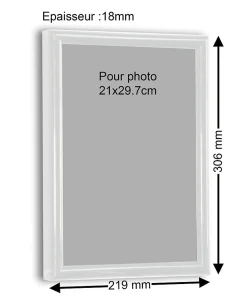 Cadre plastique gallery Ariane Home blanc l.21 x H.29cm