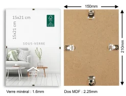 Cadre sous-verre Ariane Home l.15 x H.21 cm