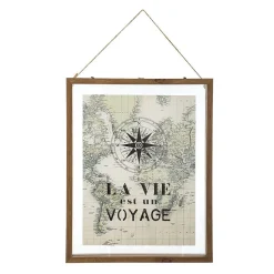 Cadre Voyage en verre 38x48 cm - Atmosphera