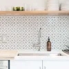 Carrelage adhesif mural cuisine mosaïque gris 15x15 cm - paquet de 20 autocollants