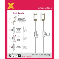 Carte câble acier 2 mètres Le Crochet X