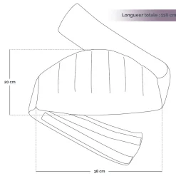 Ceinture lombaire chauffante avec bandes auto-agrippantes réglable taille 36 à 54 - Noir - Vivezen