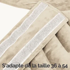 Ceinture lombaire chauffante avec bandes auto-agrippantes réglable taille 36 à 54 - Beige - Vivezen
